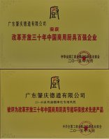 德通风机获得厨具行业荣誉